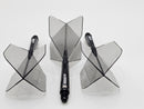 3T. CUESOUL T19 ROST 1-Piece, Block Shaft / Gray Flight, Big Wing Shape, Size M & L