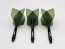 3T. CUESOUL T19 ROST 1-Piece, Block Shaft / Gray Flight, Big Wing Shape, Size M & L