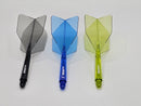 3T. CUESOUL T19 ROST 1-Piece, Block Shaft / Gray Flight, Big Wing Shape, Size M & L