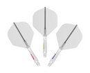 3T. CUESOUL T19 ROST 1-Piece, Block Shaft / Gray Flight, Big Wing Shape, Size M & L
