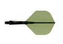 3T. CUESOUL T19 ROST 1-Piece, Block Shaft / Gray Flight, Big Wing Shape, Size M & L
