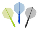 3T. CUESOUL T19 ROST 1-Piece, Block Shaft / Gray Flight, Big Wing Shape, Size M & L