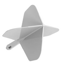 3T. CUESOUL T19 ROST 1-Piece, Block Shaft / Gray Flight, Big Wing Shape, Size M & L