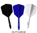 3T. CUESOUL T19 ROST 1-Piece, Block Shaft / Gray Flight, Big Wing Shape, Size M & L