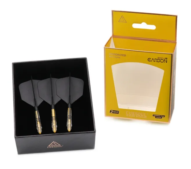3T. CUESOUL ROST T19 CARBON Core Big Wing Flight Set, Black (6 Shaft Lengths)