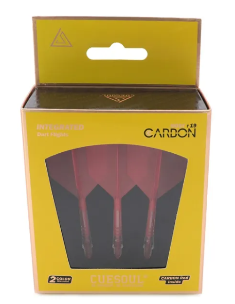 3T. CUESOUL ROST T19 CARBON Core Big Wing Flight Set, Red (6 Shaft Lengths)