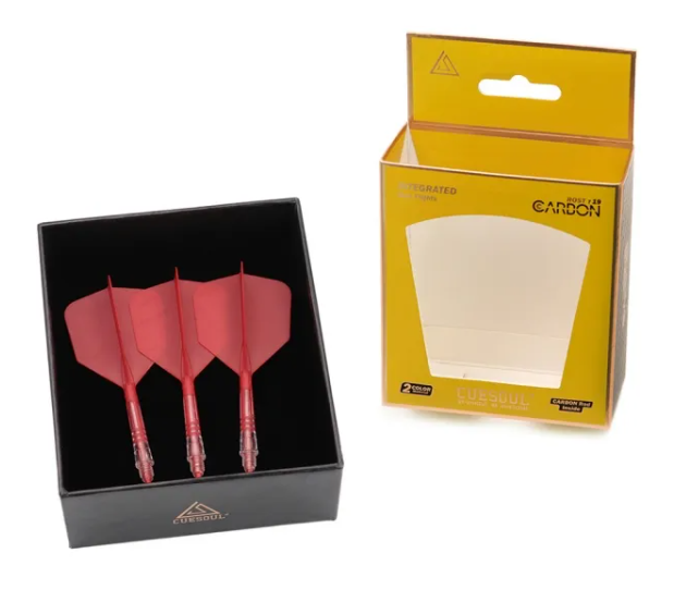 3T. CUESOUL ROST T19 CARBON Core Big Wing Flight Set, Red (6 Shaft Lengths)
