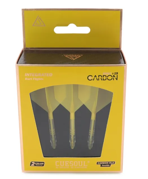 3T. CUESOUL ROST T19 CARBON Core Big Wing Flight Set, Yellow (6 Shaft Lengths)