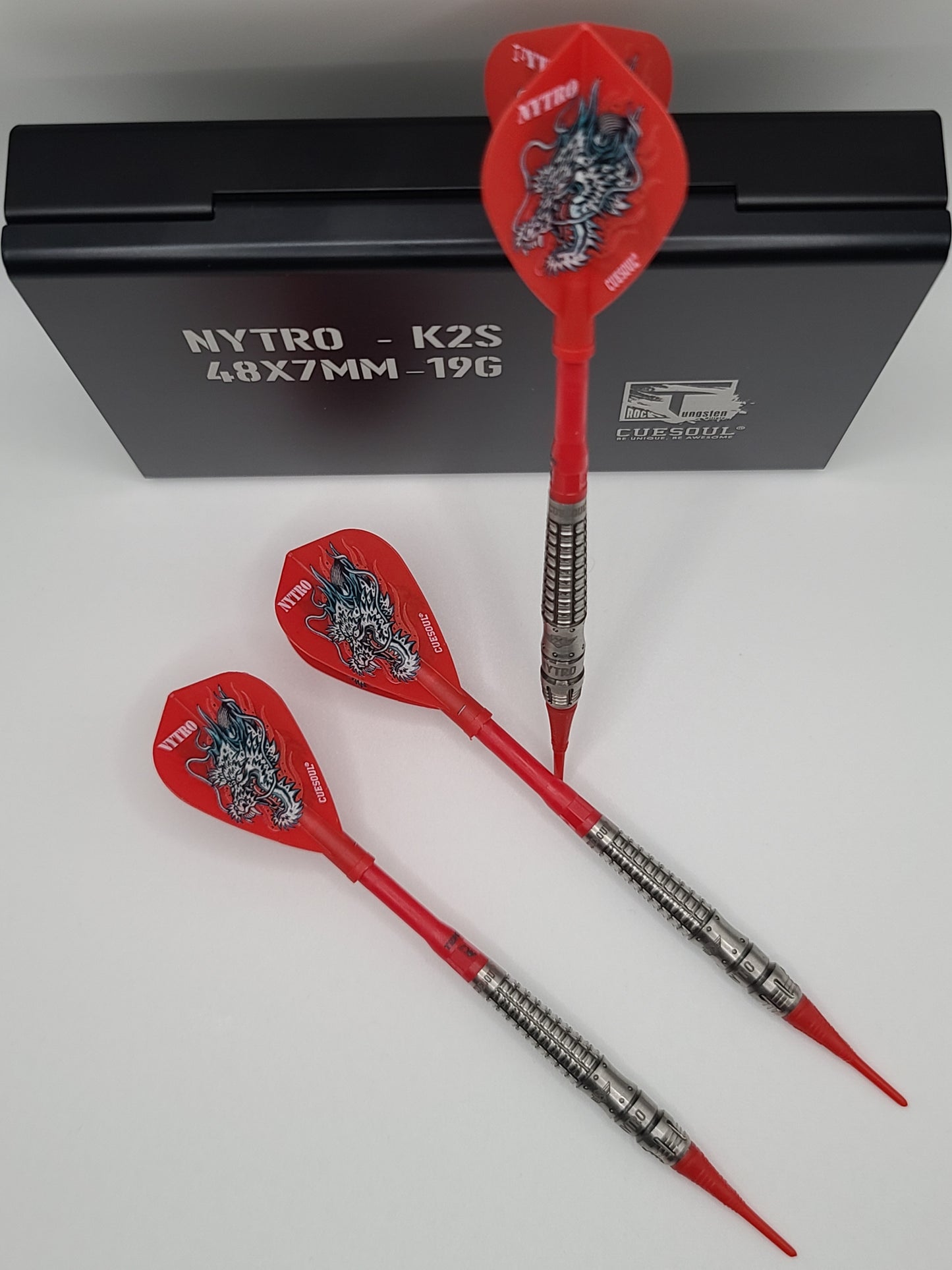 1. VUDF CUSTOM DESIGN - NYTRO K2S 디자인 20g 소프트 팁 90% 텅스텐 다트 배럴 세트