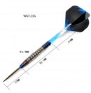 9. CUESOUL Aurora 21/23/25g Tungsten Steel Tip Dart Set with Blue Titanium Nitride Coating