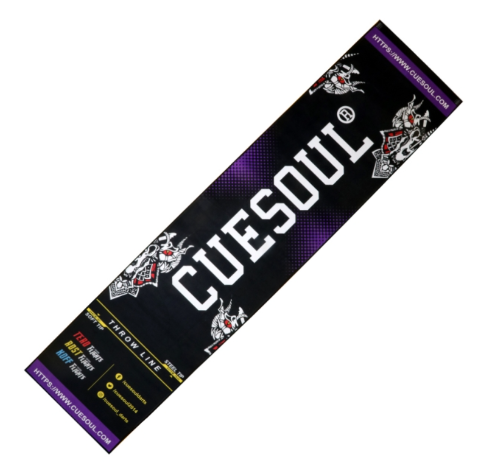 8. CUESOUL 다트 매트에는 공식 소프트 및 스틸 팁 스로우라인이 모두 포함되어 있습니다(7개 디자인).