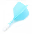 3T. CUESOUL T19 ROST 1-Piece, White Shaft / Light Blue Flight, Big Wing Shape, Size M