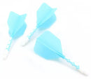 3T. CUESOUL T19 ROST 1-Piece, White Shaft / Light Blue Flight, Big Wing Shape, Size M