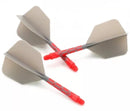 3T. CUESOUL T19 ROST 1-Piece, Red Shaft / Gray Flight, Big Wing Shape, Size M