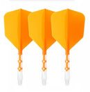 3T. CUESOUL T19 ROST 1-Piece, White Shaft / Orange Flight, Big Wing Shape, Size M