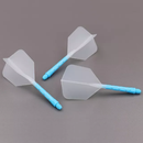 3T. CUESOUL T19 ROST 1-Piece, Light Blue Shaft / Ice Flight, Big Wing Shape, Size M
