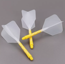 3T. CUESOUL T19 ROST 1-Piece, Yellow Shaft / Ice Flight, Big Wing Shape, Size M & L
