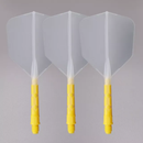 3T. CUESOUL T19 ROST 1-Piece, Yellow Shaft / Ice Flight, Big Wing Shape, Size M & L