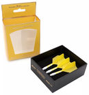 3T. CUESOUL T19 ROST 1-Piece, White Shaft / Yellow Flight, Big Wing Shape, Size M & L
