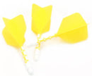 3T. CUESOUL T19 ROST 1-Piece, White Shaft / Yellow Flight, Big Wing Shape, Size M & L