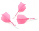3T. CUESOUL T19 ROST 1-Piece, White Shaft / Pink Flight, Big Wing Shape, Size M