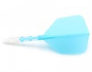 3T. CUESOUL T19 ROST 1-Piece, White Shaft / Light Blue Flight, Big Wing Shape, Size M