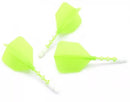 3T. CUESOUL T19 ROST 1-Piece, White Shaft / Green Flight, Big Wing Shape, Size M
