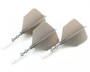 3T. CUESOUL T19 ROST 1-Piece, White Shaft / Gray Flight, Big Wing Shape, Size M