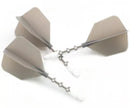 3T. CUESOUL T19 ROST 1-Piece, White Shaft / Gray Flight, Big Wing Shape, Size M