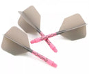3T. CUESOUL T19 ROST 1-Piece, Pink Shaft / Gray Flight, Big Wing Shape, Size M