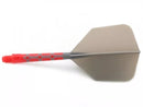 3T. CUESOUL T19 ROST 1-Piece, Red Shaft / Gray Flight, Big Wing Shape, Size M