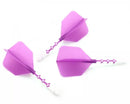 3T. CUESOUL T19 ROST 1-Piece, White Shaft / Purple Flight, Big Wing Shape, Size M