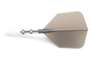 3T. CUESOUL T19 ROST 1-Piece, White Shaft / Gray Flight, Big Wing Shape, Size M
