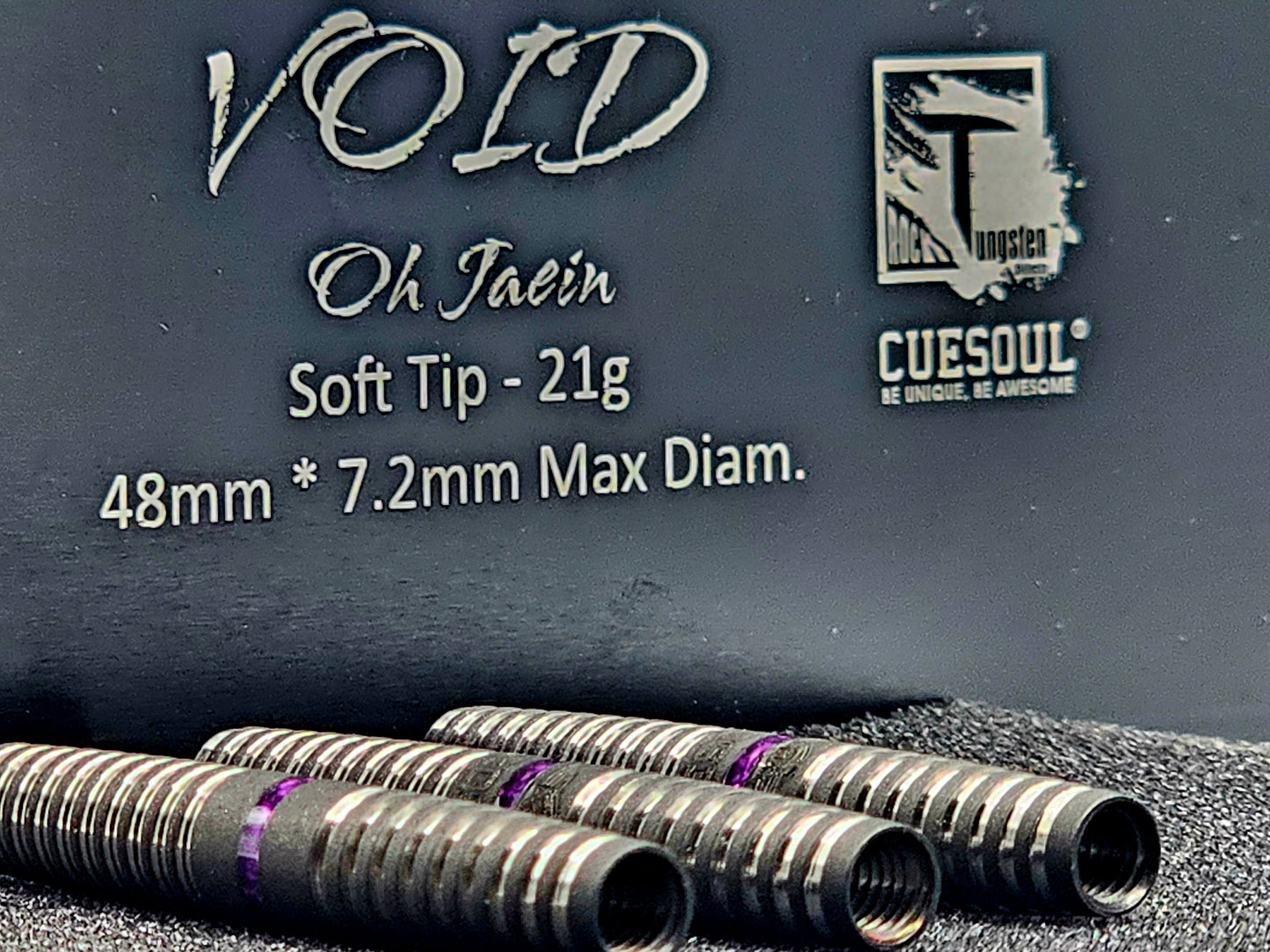1. CUESOUL "VOID" 오 재인 플레이어 디자인 21g 소프트 팁 90% 텅스텐 다트 배럴 세트