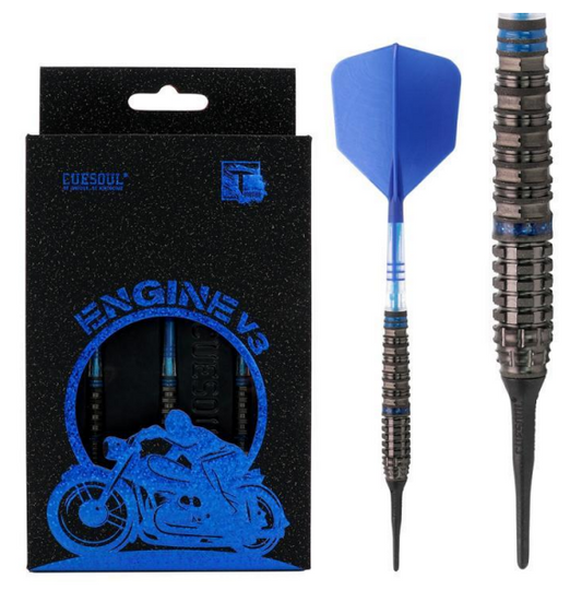 1. CUESOUL Engine Darts V3 18g/20g Soft Tip Dart - Oil Paint Finish with ROST T19 CARBON Flight