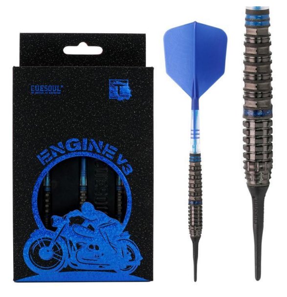 1. CUESOUL Engine Darts V3 18g/20g Soft Tip Dart - Oil Paint Finish with ROST T19 CARBON Flight