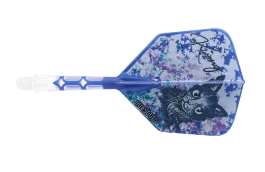 3T. CUESOUL T19 ROST 1피스, 아이스 샤프트/블루 플라이트(KWONG Cat Design), 빅 윙, 사이즈 M-L