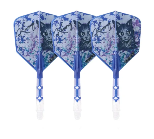 3T. CUESOUL T19 ROST 1피스, 아이스 샤프트/블루 플라이트(KWONG Cat Design), 빅 윙, 사이즈 M-L