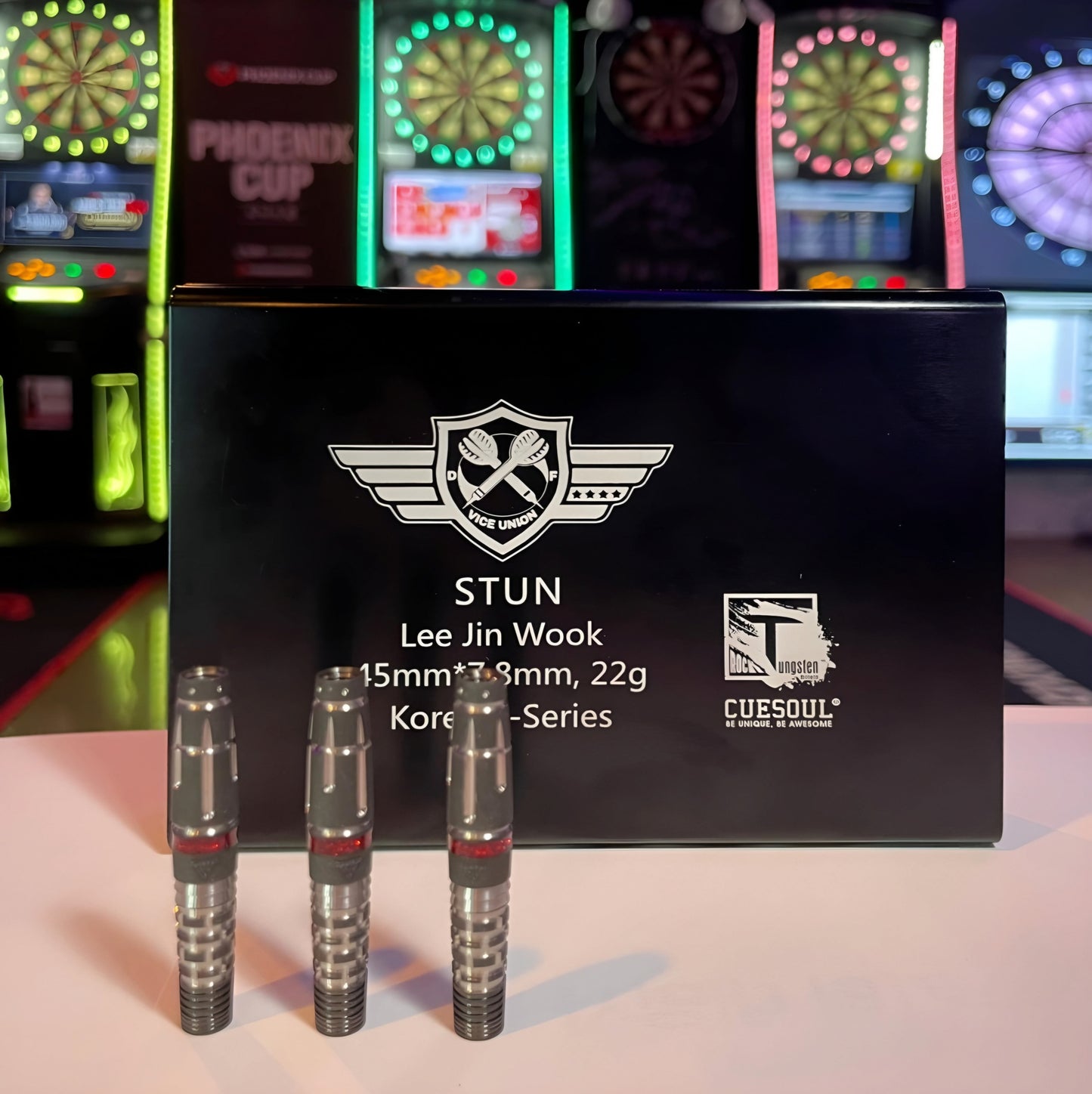 1. CUESOUL "STUN" 이진욱 플레이어 디자인 19g/22g 소프트 팁 90% 텅스텐 다트 배럴 세트
