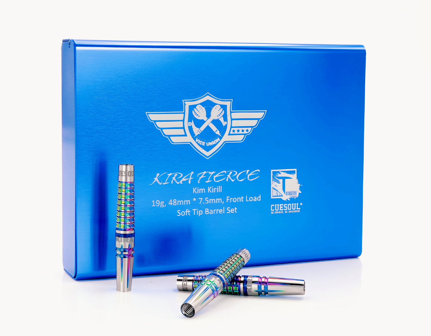 1. CUESOUL KIRA 2.0 Design 19g Soft Tip 90% Tungsten Dart Barrel Set, Front Load