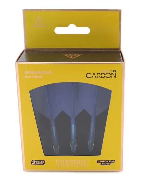 3T. CUESOUL ROST T19 CARBON Core Big Wing Flight Set, Blue (6 Shaft Lengths)