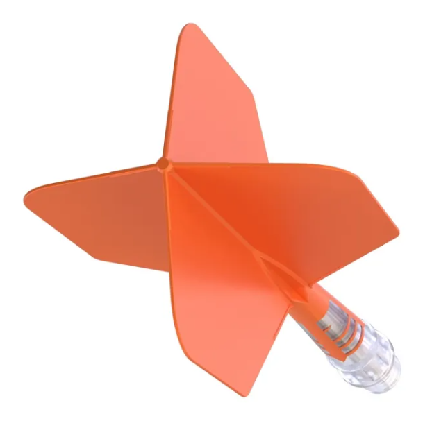 3T. CUESOUL ROST T19 CARBON Core Big Wing Flight Set, Orange (6 Shaft Lengths)