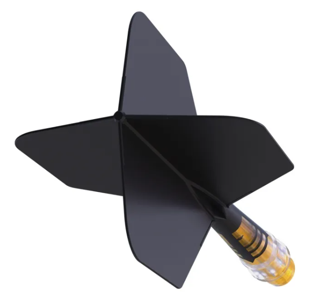 3T. CUESOUL ROST T19 CARBON Core Big Wing Flight Set, Black (6 Shaft Lengths)