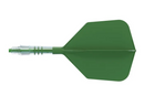 3T. CUESOUL ROST T19 CARBON Core Big Wing Flight Set, Green (6 Shaft Lengths)