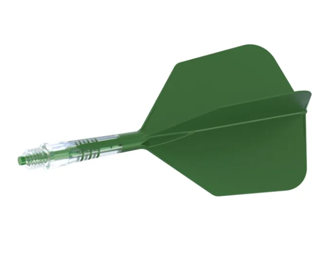 3T. CUESOUL ROST T19 CARBON Core Big Wing Flight Set, Green (6 Shaft Lengths)