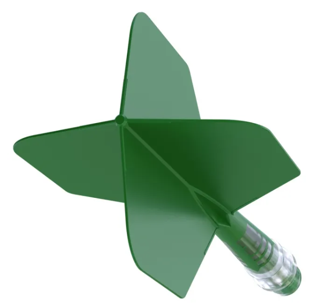 3T. CUESOUL ROST T19 CARBON Core Big Wing Flight Set, Green (6 Shaft Lengths)