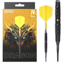 차이니스 조디악 'DRAGON' 19g 소프트 팁 90% 텅스텐 다트 세트, 티타늄 코팅 및 ROST T19 플라이트
