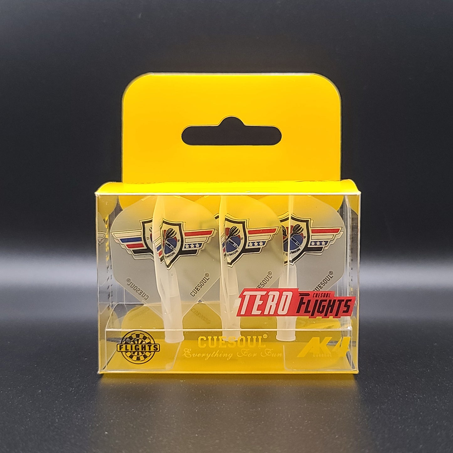 2. CUESOUL AK4 TERO 다트 플라이트, VUDF 로고 디자인, 스탠다드 셰이프