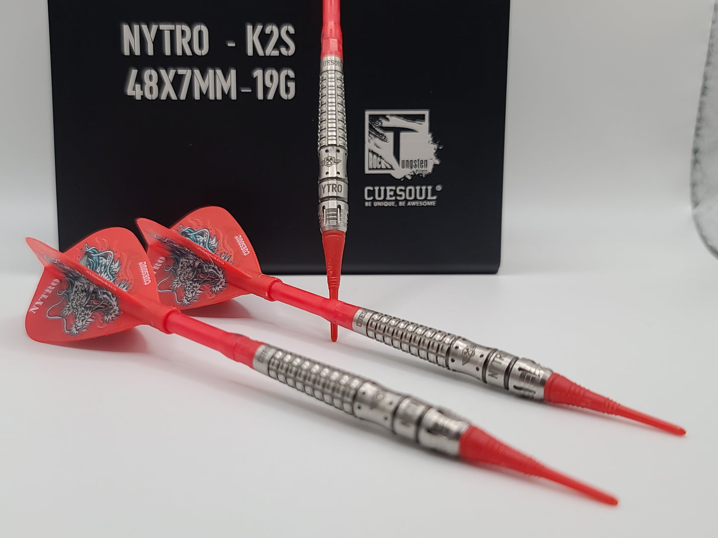 1. VUDF CUSTOM DESIGN - NYTRO K2S 디자인 20g 소프트 팁 90% 텅스텐 다트 배럴 세트