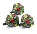 2. CUESOUL TERO AK4 dart flight, standard shape, graffiti print